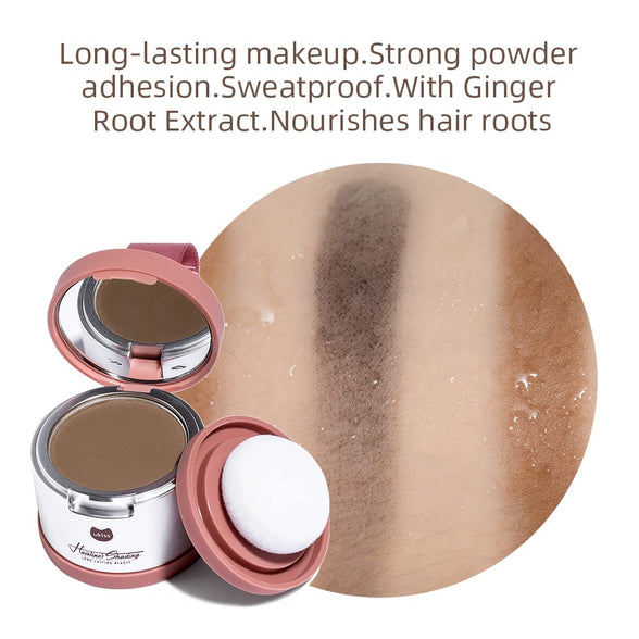 Hairline Powder, Root Touch Up Hair Powder, Quick Cover Gray Hair Root Concealer with Puff Touch, for Thinning, Bald Spots, Gray Root Line