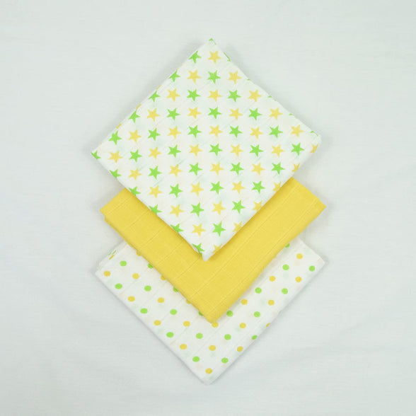 MuslinZ 12PK 100% Pure Cotton Baby Muslin Squares with Print