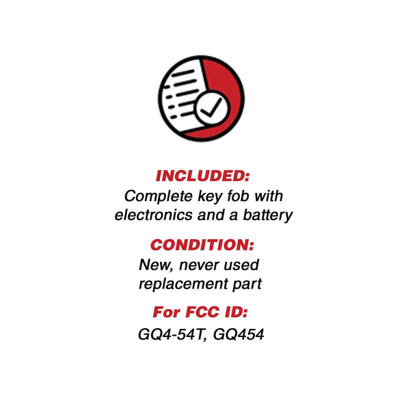 KeylessOption Keyless Entry Remote Start Smart Car Key Fob Alarm for Air Suspension Dodge Ram 1500, 2500, GQ4-54T