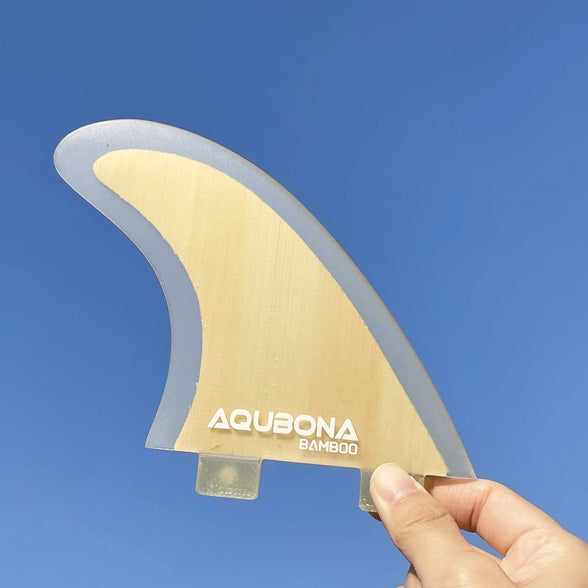 AQUBONA Surfboard Fins, Fiberglass Double Tabs Single Tabs Fins, Thruster (3 Fins) G5 Medium Future Fin for Surfing with Fin Key Screws Bag, Multiple Colour