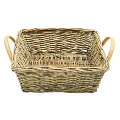 YATAI Handmade Natural Rattan Seagrass Woven Basket - Storage Baskets For Fruits - Woven Picnic Basket - Picnic Basket With Handles - Beach Bag Laundry Basket Toy Storage Organizer Bin (S)