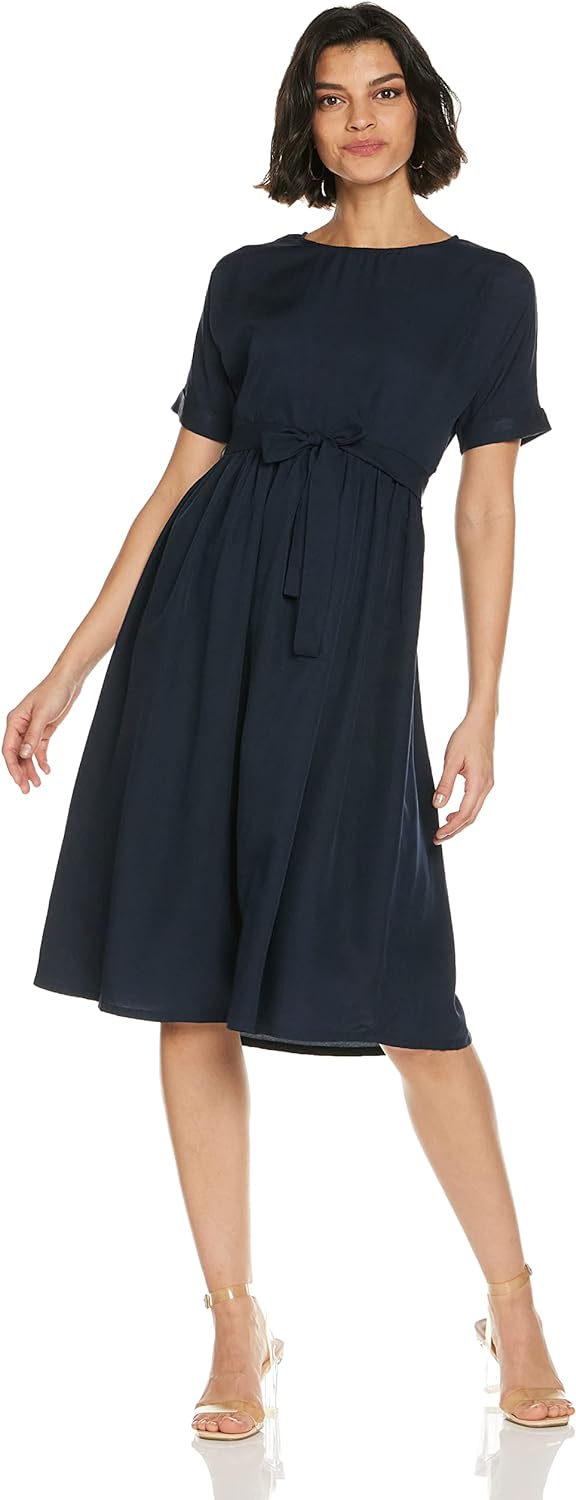 KRAVE Crepe Fit and Flare Casual Dress