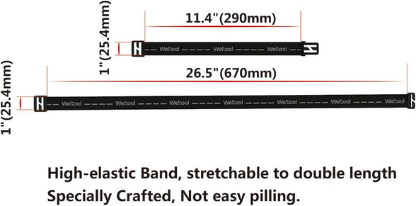 Weltool Durable Elastic Headband Replacement Elastic Strap for Most Black Diamond Petzl Princeton Tec Energizer Pelican Silva Fenix Headlamps 1"Width Comfortable Headlamp Band