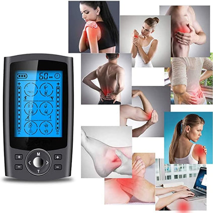 Beauenty Dual Channel TENS EMS Unit 16 Modes Mini Rechargeable Physiotherapy Instrument for Pain Relief Therapy,Deep Tissue Shoulder Pain Relief,Electronic Pulse Massager Muscle Massager