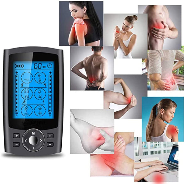 Beauenty Dual Channel TENS EMS Unit 16 Modes Mini Rechargeable Physiotherapy Instrument for Pain Relief Therapy,Deep Tissue Shoulder Pain Relief,Electronic Pulse Massager Muscle Massager