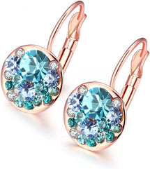 YELLOW CHIMES Crystal based Radiant Clip on Earring for Women and Girls (Blue)