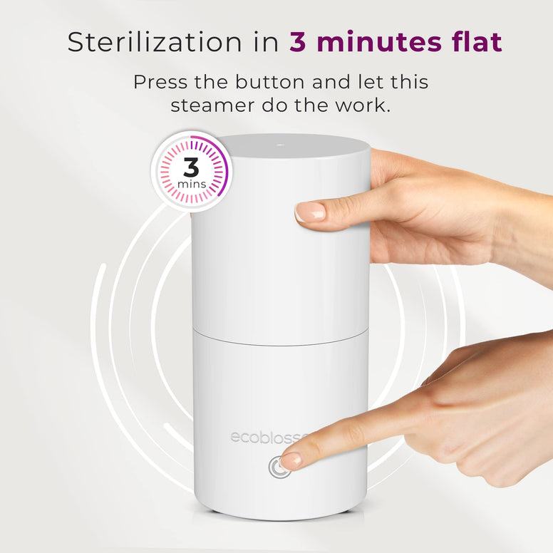 Ecoblossom Menstrual Cup Sterilizer - Modern Compact Steamer - Automatic Sterilization in 3 Minutes