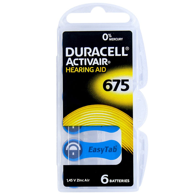 Duracell Activair Hearing Aid Batteries Size 675