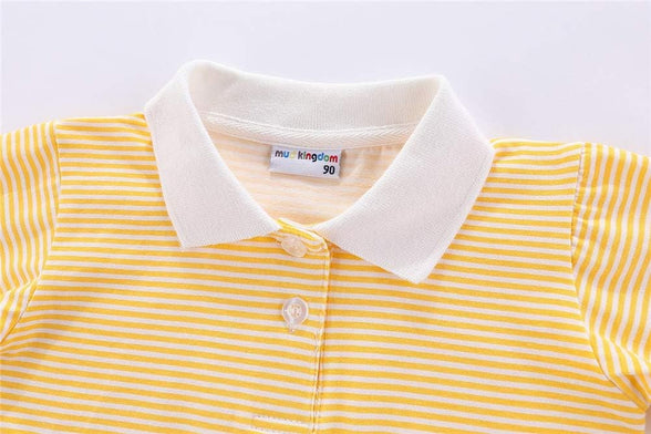 Mud Kingdom Little Boys Polo Shirt Cute Stripe Summer