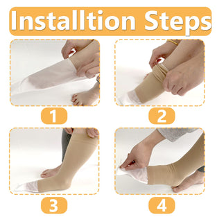 Open Toe Compression Sock Aid for Easy Slide - Slip Stocking Applicator to Help Assist Put On for Elderly, Disabled, Pregnant, 2 Pcs