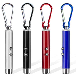 TDNE 4 Pcs Red Laser Pointer, 3 Modes Laser Light Toy, Multi-Color Laser Pen for Cat Dog Camping, Presentations Teaching (4 Pcs)