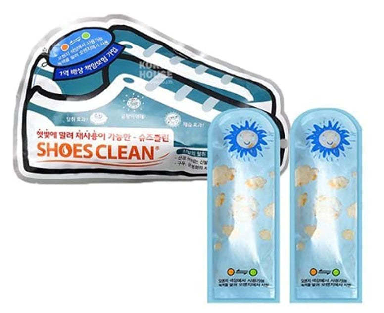 Shoes Deodorizer Odor Eliminator and Moisture absorber Made by Korea, Sundry and Reusable Portable Dehumidifier,Mold protection.Shoe and Gym Bags Fresheners Deodorant Smell Remover.(1pair)