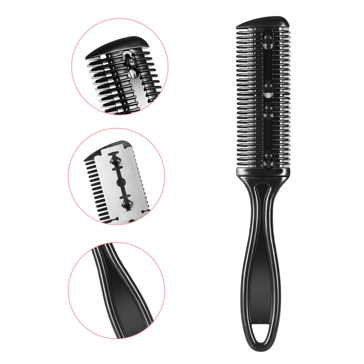 Lurrose Mens Hair Trimmer 3Pcs Hair Razor Comb Double Sided Hair Cutting Razor Comb Thinning Comb for Men Thick Hair Home& Salon Use Kids Hair Clippers