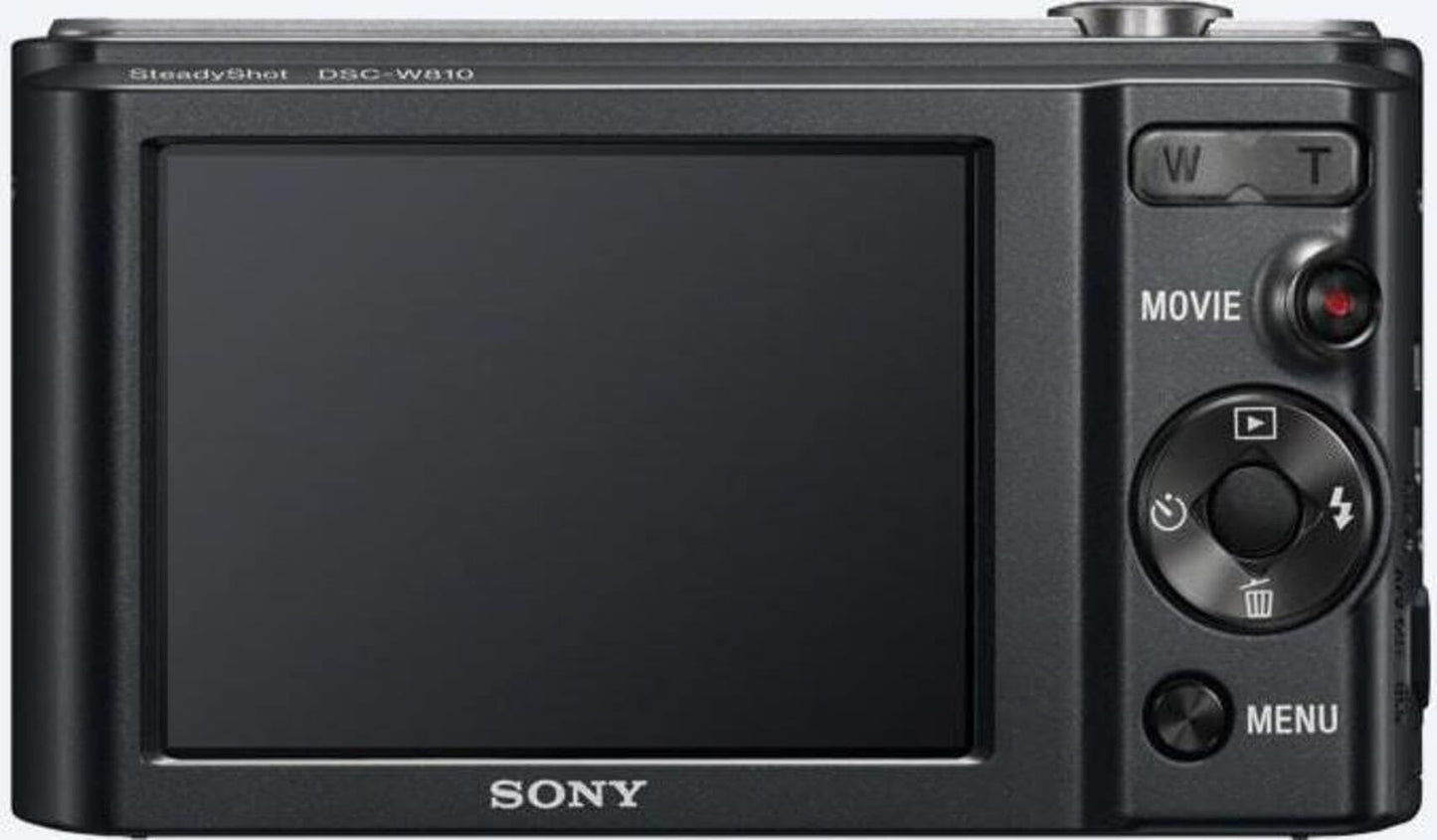 Sony DSC-W810 Digitalkamera (20,1 Megapixel, 6x optischer Zoom (12x digital), 6,8 cm (2,7 Zoll) LC-Display, 26mm Weitwinkelobjektiv, SteadyShot) schwarz