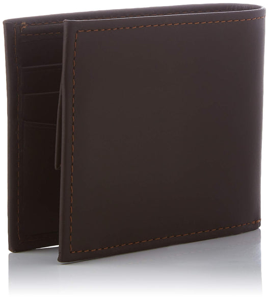 Levi's Men's Casual Classics Hunte Coin Bifold-Batwing Travel Accessory- Bi-Fold Wallet, Dark Brown