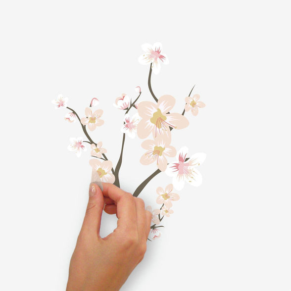 RoomMates RMK3856GM Cherry Blossom Branch Peel and Stick Giant with 3D Embellishments