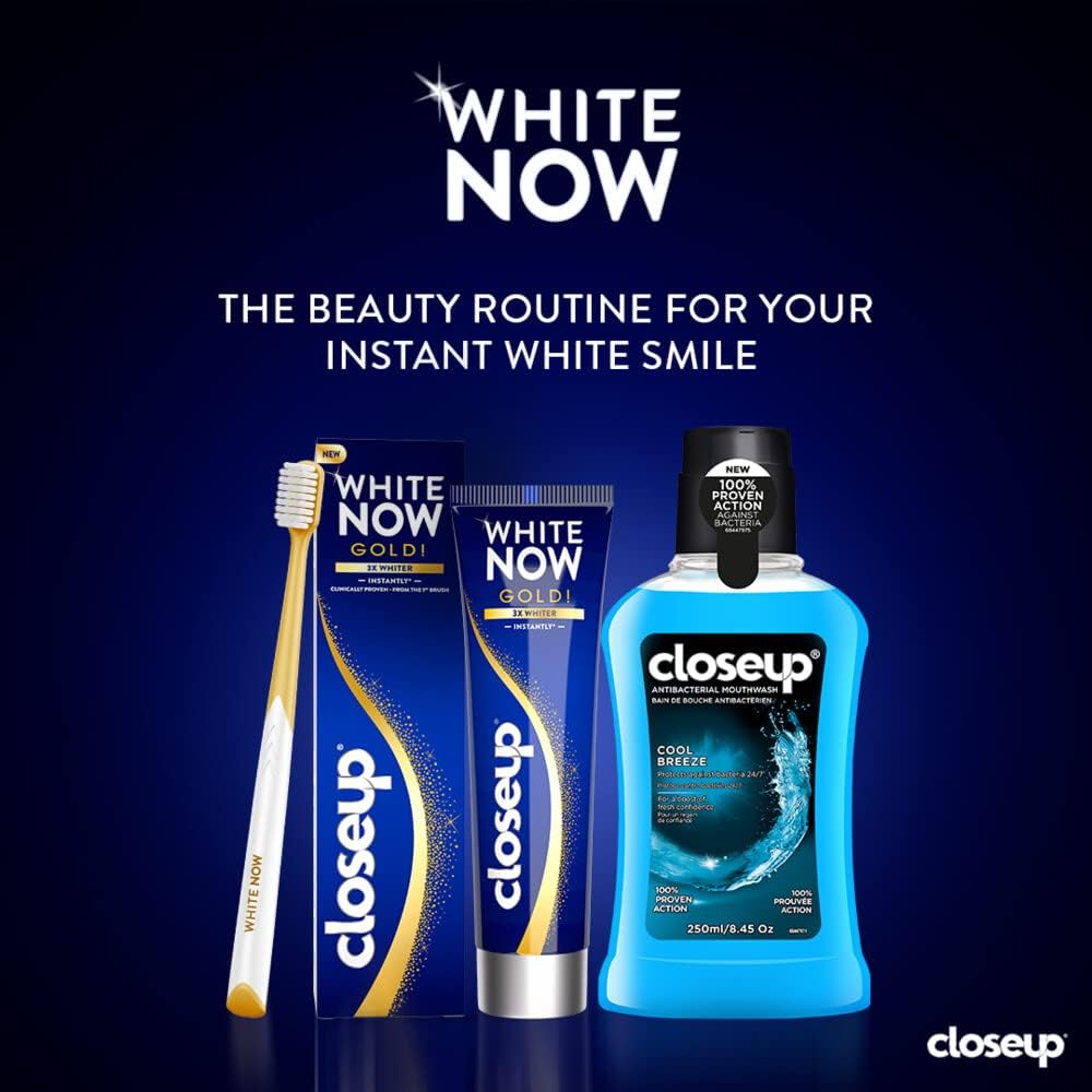ClosEUp White Now Toothpaste, Ice Cool, Gives 1 Shade Whiter & Extra Fresh Teeth, 75ml