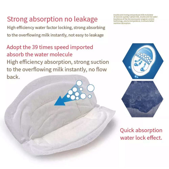 Mumoo Bear Breastfeeding Patches Nursing Pads 108 Pack Disposable Waterproof Non-Slip Breastfeeding Pads