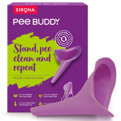 PeeBuddy Reusable Portable Female Urination Device for Women - Perfect for Travel, Outdoor Activities Including Camping, Hiking and Festival (1 Stück)