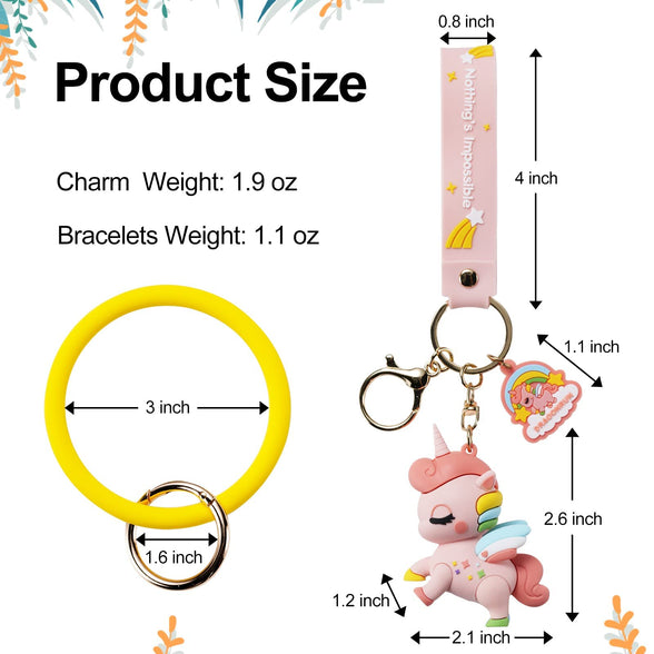 Cute Keychain Gift - Unicorn Keychain Kawaii Accessories Key Chain Backpack Charms Car Keys Keychain for Kids Girls