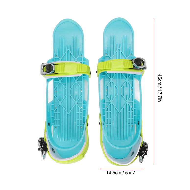 Mini Short Ski Skates for Snow, Outdoor Skiing Short Snowskates Snowblades Skiboards, Adjusable Outdoor Ski Shoes for Winter Shoes, for Winter Sport Skiing Equipment (Adults)