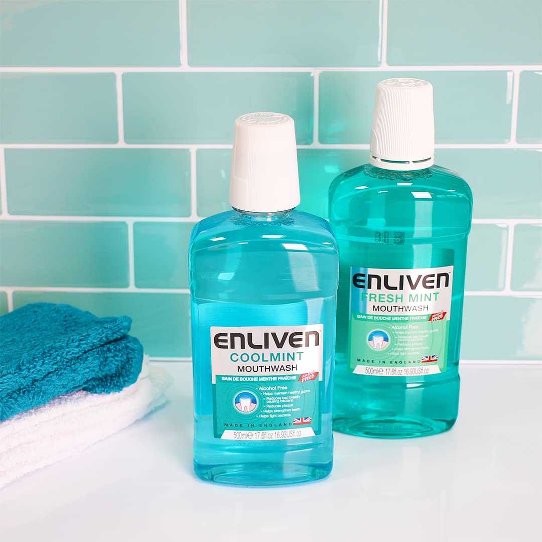 Enliven Fresh Mint Mouthwash, 500 ml