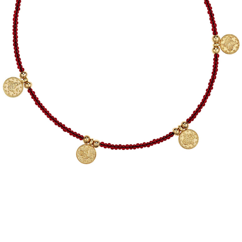 Alwan Gold Plated Long Size Anklet for Women - EE3515FLDR