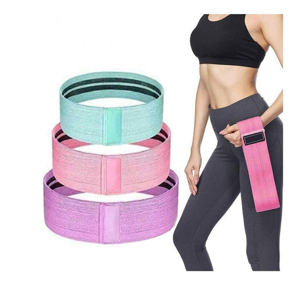 COOLBABY Booty Bands Set - 3 Levels Girly Resistance for Hips, Thighs and Glutes Activation Suitable Beginner, Intermediate, Professional Use Made of Premium Elastic Fabric