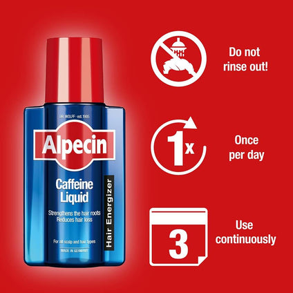 Alpecin Caffeine Liquid – against hair loss in men, 200ml