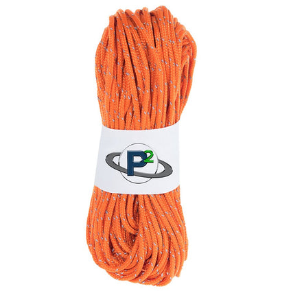 1.8 MM Fluorescent Reflective Guyline Tent Rope - 95 Paracord for Camping - 65 Feet (20 Meters) Length