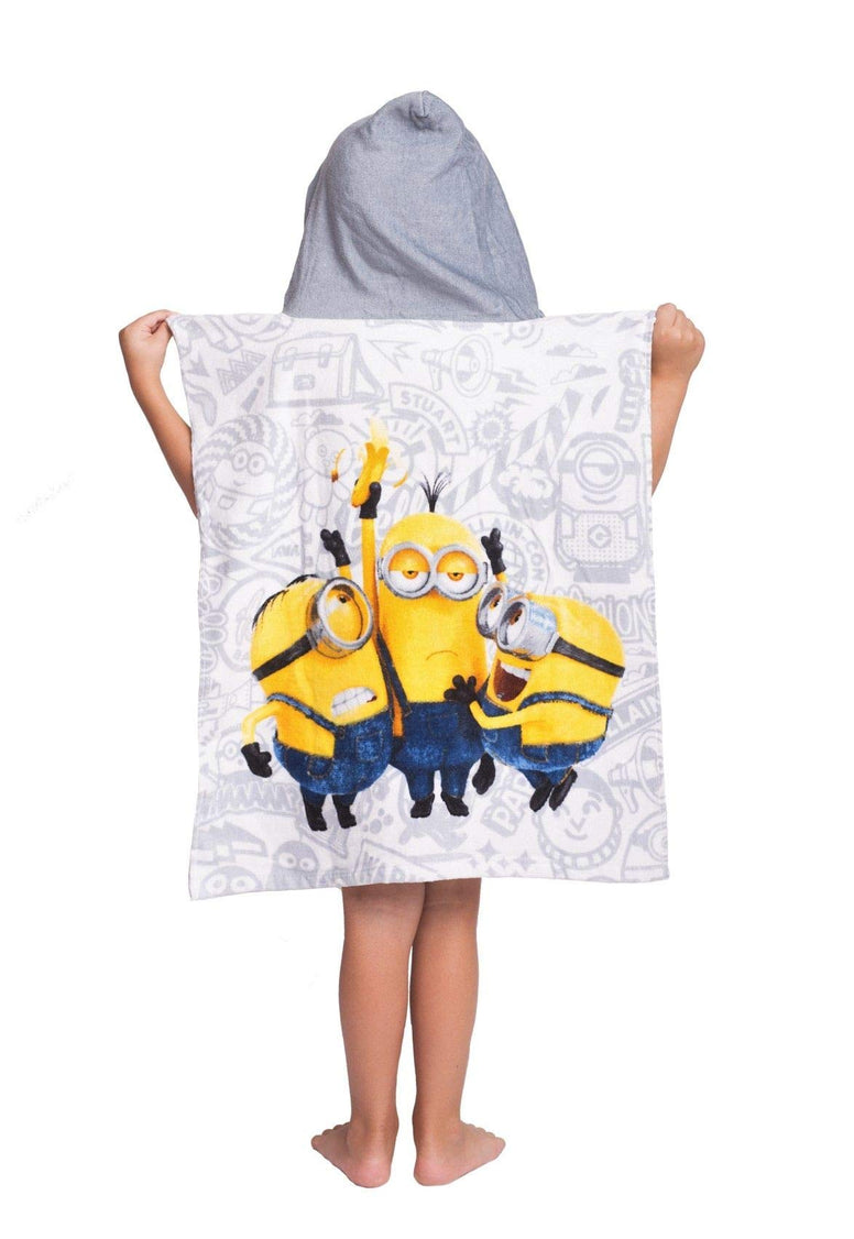 Minions Bath Poncho with Hood 100% Cotton