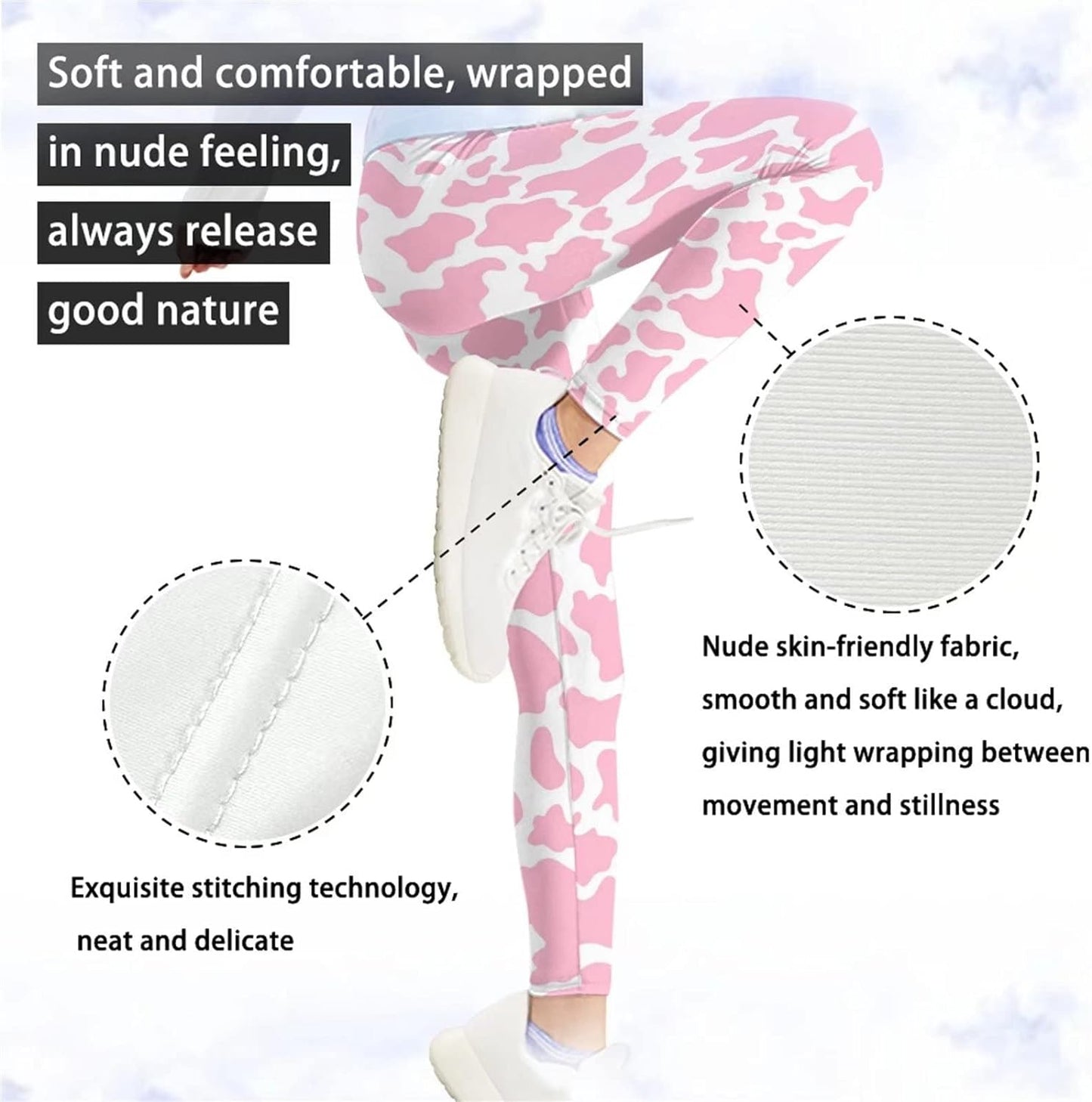 COEQINE Girls’ Leggings, Yoga Pants Activewear Legging High Waist Active Pants Size for 4-13 Years Kids Teens