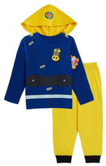 Fireman Sam Boys Novelty Dress Up Pyjamas Kids Full Length Character Pjs Size 2-3 Years