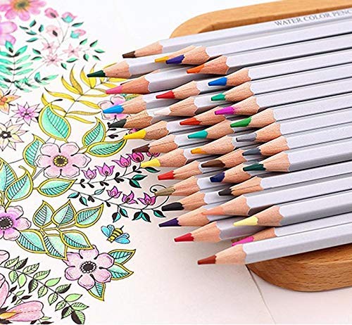 Water Color Pencil Set 48Colors Soluble Pencil For Drawing Painting Sketch Tin/Paper Box Art School Supplies
