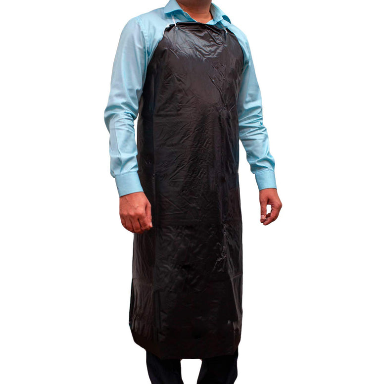 SAFE HANDLER PVC Apron | Smooth Finish to Prevent Bacterial Growth, Comfortable, Easily Adjustable, Waterproof Material, BLACK