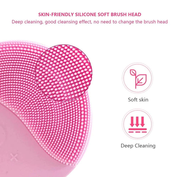 Ultrasonic Silicone Face Cleansing Brush