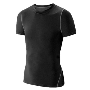 LANDUNSI 1 or 2 Pack Youth Boys Compression Shirt Athletic Short Sleeve Baseball Undershirt Soccer Sports Base Layer Top (Size-5)