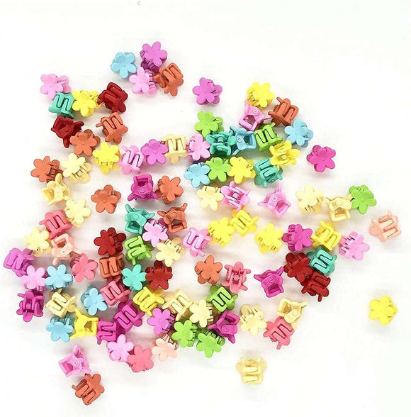 KASTWAVE 60Pcs Baby Girl Mini Hair Claw Clips Flower Hair Bangs Pin Baby Girl Hair Accessories Clips Color Clip