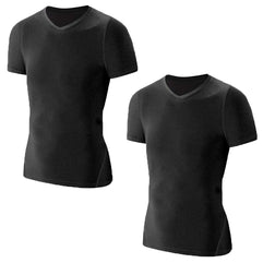 LANBAOSI Kids Boy's Compression Shirts Child's Quick Dry Sports Undershirts Short Sleeve Base Layer Tee Tops (7 Years)