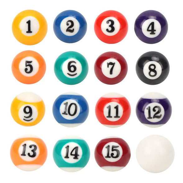 Mini Billiard Ball, 16Pcs Children Billiard Ball Toy 2.5CM Billiard Ball, Mini Pool Table Accesssories for Game Rooms Recreation Games