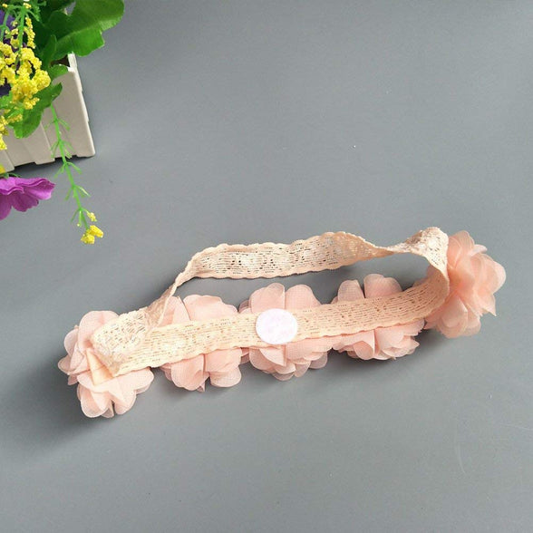 Flower Crown Baby Headbands 2 Pcs Newborn Floral Birthday Headbands for 4-24 Months