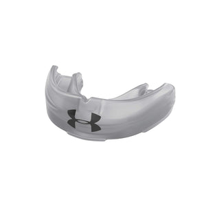 Under Armour Mouth Guard for Braces, Sports Mouthguard for Football, Lacrosse, Hockey, Basketball, Strapless, Youth & Adult, Adult,Grey (011)/Black
