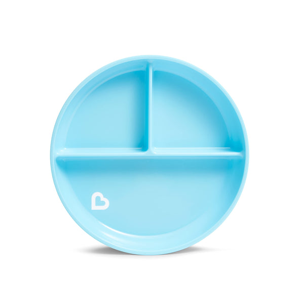 Munchkin Stay Put Suction Plate, 6 + Month, Blue, Pack of 1