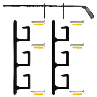 YYST Black Hockey Stick Wall Mount Hockey Stick Wall Hanger with Screws