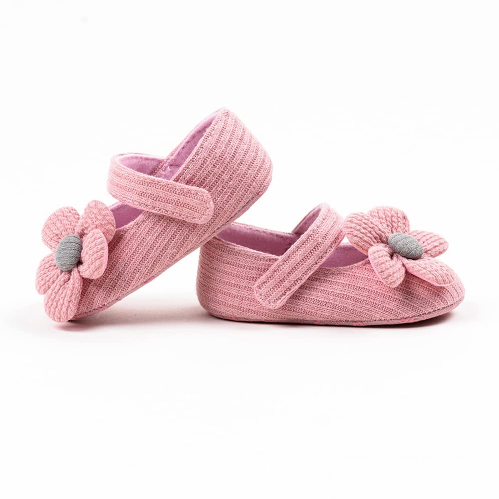 Sekantrol Infant Baby Girls Princess Mary Jane Flats Shoes,Toddler Soft Sole Wedding Dress First Walker Non-Slip Bowknot Pre-Walkers Shoes for 6 Months