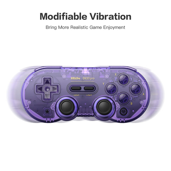 8Bitdo SN30 Pro Switch Wireless Bluetooth Game Controller Gamepad for Switch Steam Mac PC Android Windows MacOS (Purple)