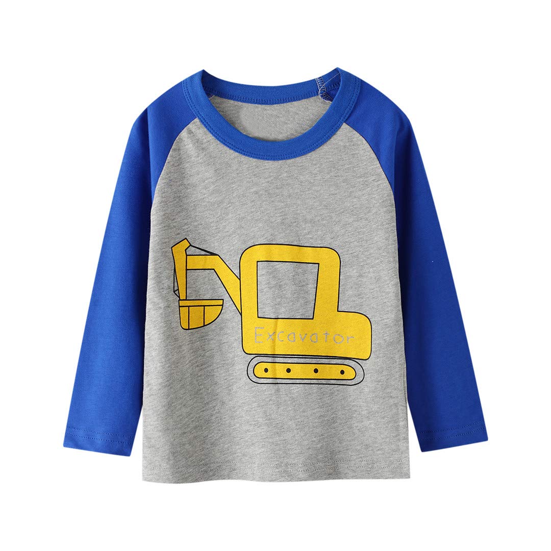 Toddler Boy Tees Short Sleeve Tops T-Shirt Summer Graphic Crewneck Cotton Casual Tshirt 3 Packs Sets 2Y