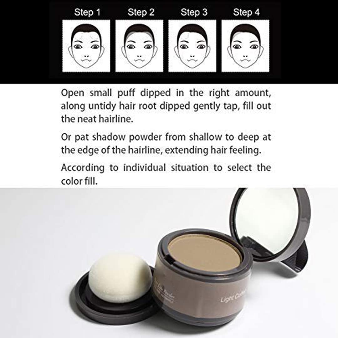 (Dark-Brown) - Hairline Powder, Hair Root Dye, Instantly Hair Colour Shadow Cover Grey Hair Root, Hair Touch-Up, Thin Hair Powder 4g