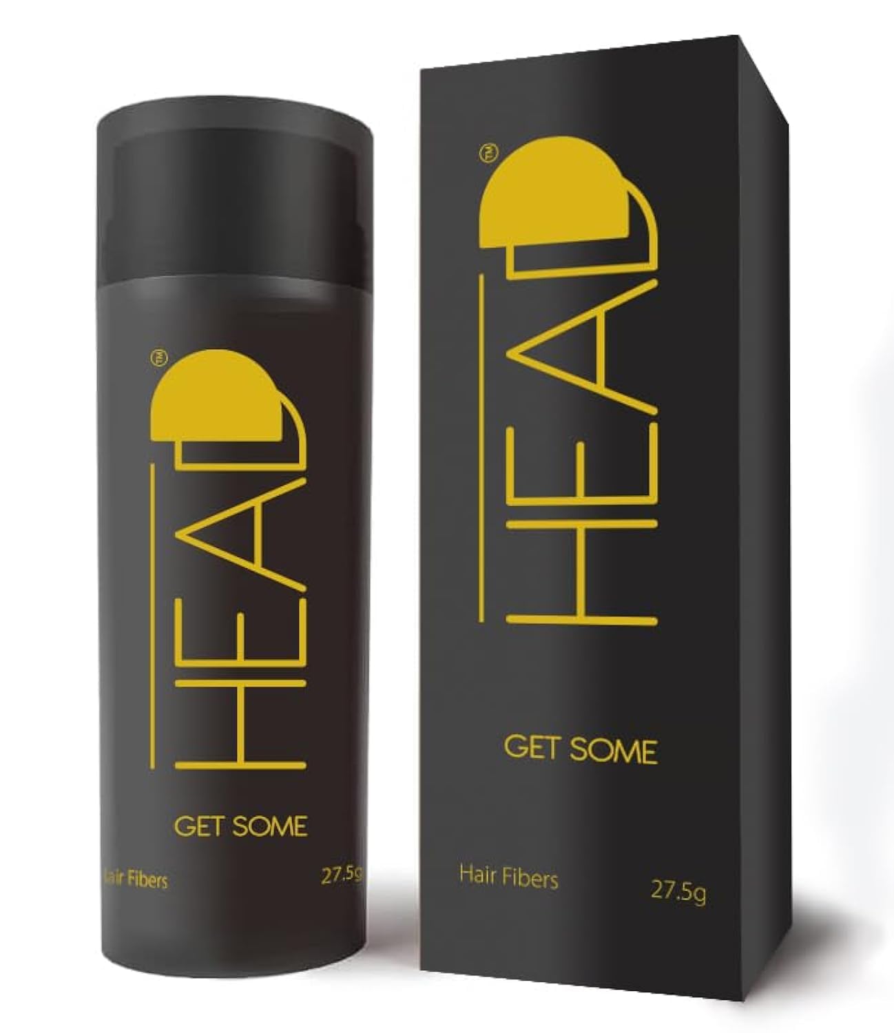 HEADD (BLACK) | Hair Fibres for men and women | Thicker Hair | Lightweight | Waterproof | Windproof | No more clumps | 27.5g | The sexiest way to fuller hair!!