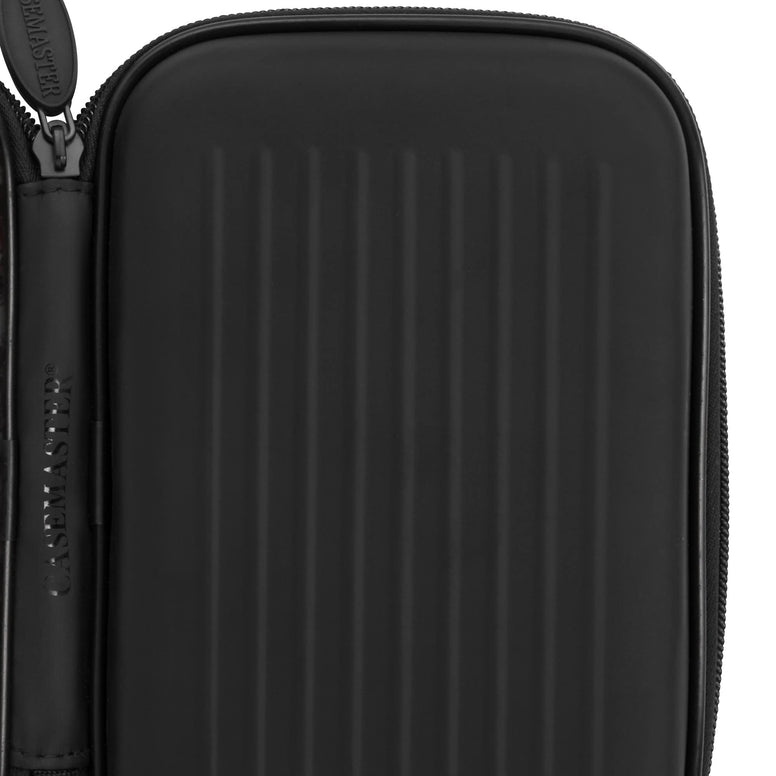 Casemaster Sentry Dart Case Slim EVA Shell for Steel and Soft Tip Darts, Hold 6 Darts and Features Built-in Storage for Flights, Tips and Shafts